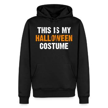 C’est mon costume d’Halloween - Sweat à capuche Premium bio Homme - noir - Devant - Nico (187cm)