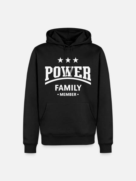 Power Family Member (Family / White) - Men’s Premium Organic Hoodie - black