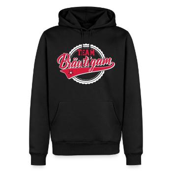 Partie de bachelorette pour le marié - Bachelor - - Sweat à capuche Premium bio Homme - noir - Devant - Nico (187cm)