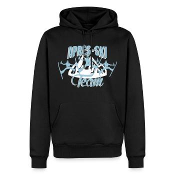 apres ski team - Ski fahren - Winterurlaub -Winter - Männer Premium Bio Hoodie - Schwarz - Vorne - Nico (187cm)