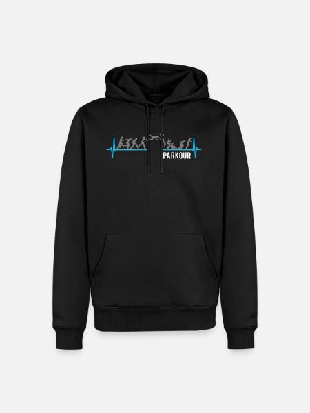 Parkour freerunning heartbeat - Men’s Premium Organic Hoodie - black