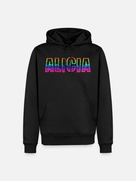alicia rs rainbow - Men’s Premium Organic Hoodie - black