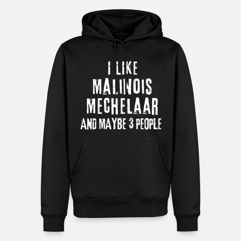 Malinois Mechelaar - Männer Premium Bio Hoodie - Schwarz