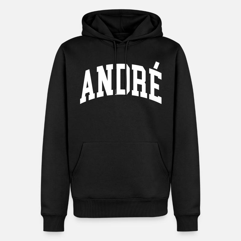 André - Männer Premium Bio Hoodie - Schwarz