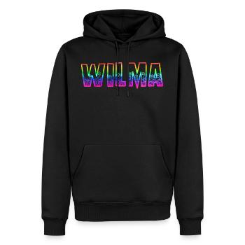 wilma rs regenbogen - Männer Premium Bio Hoodie - Schwarz - Vorne - Nico (187cm)