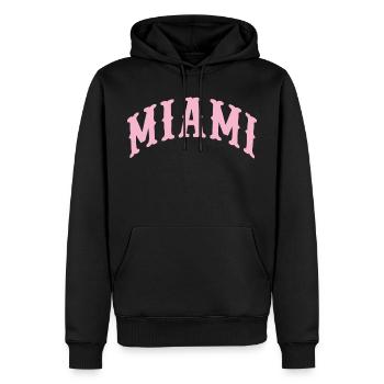 Miami - Sweat à capuche Premium bio Homme - noir - Devant - Nico (187cm)