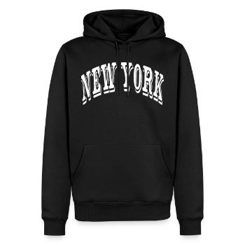 New York - Men’s Premium Organic Hoodie - black - Front - Nico (187cm)