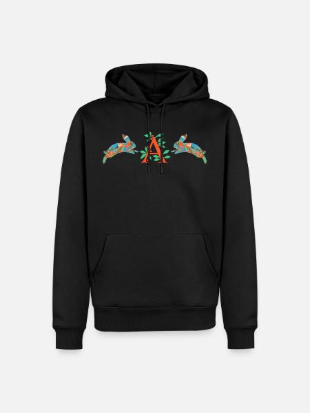 lapins e 4 a - Sweat à capuche Premium bio Homme - noir