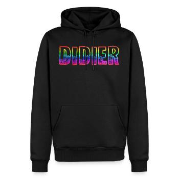 didier rs regenbogen - Männer Premium Bio Hoodie - Schwarz - Vorne - Nico (187cm)