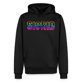 sigrid rs regenbogen - Männer Premium Bio Hoodie - Schwarz - Vorne - Nico (187cm)