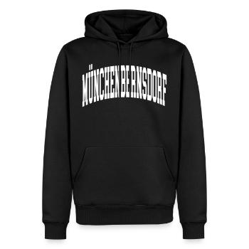 Münchenbernsdorf - Sweat à capuche Premium bio Homme - noir - Devant - Nico (187cm)