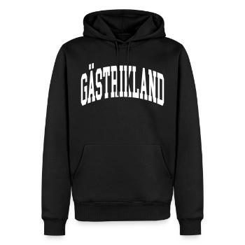 Gästrikland - Männer Premium Bio Hoodie - Schwarz - Vorne - Nico (187cm)