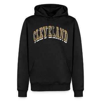 Cleveland - Sweat à capuche Premium bio Homme - noir - Devant - Nico (187cm)