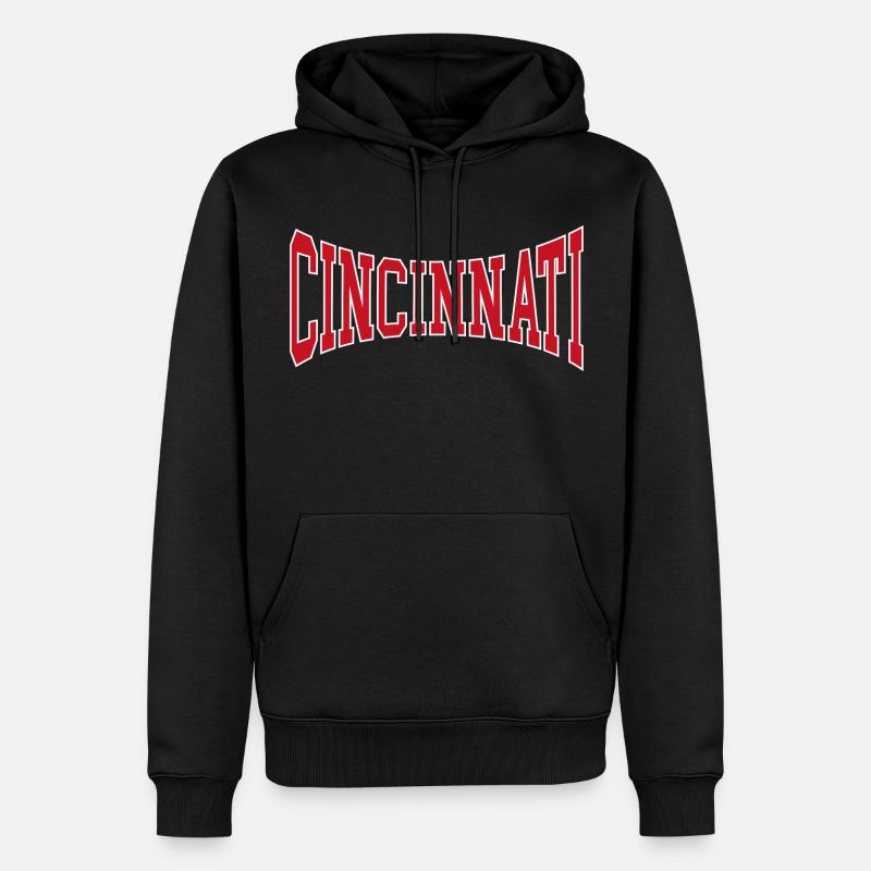 Cincinnati - Männer Premium Bio Hoodie - Schwarz