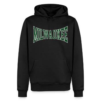 Milwaukee - Sweat à capuche Premium bio Homme - noir - Devant - Nico (187cm)