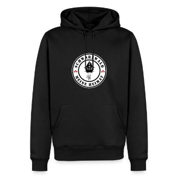 Schwarzwald meine Heimat - Männer Premium Bio Hoodie - Schwarz - Vorne - Nico (187cm)