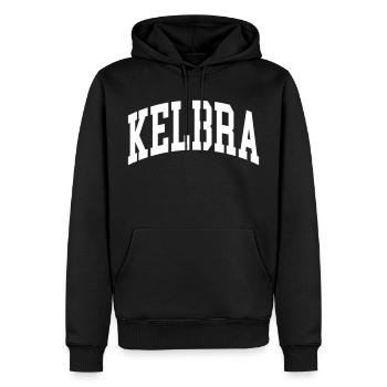 Kelbra - Sweat à capuche Premium bio Homme - noir - Devant - Nico (187cm)