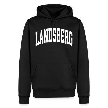Canton de Landsberg - Sweat à capuche Premium bio Homme - noir - Devant - Nico (187cm)