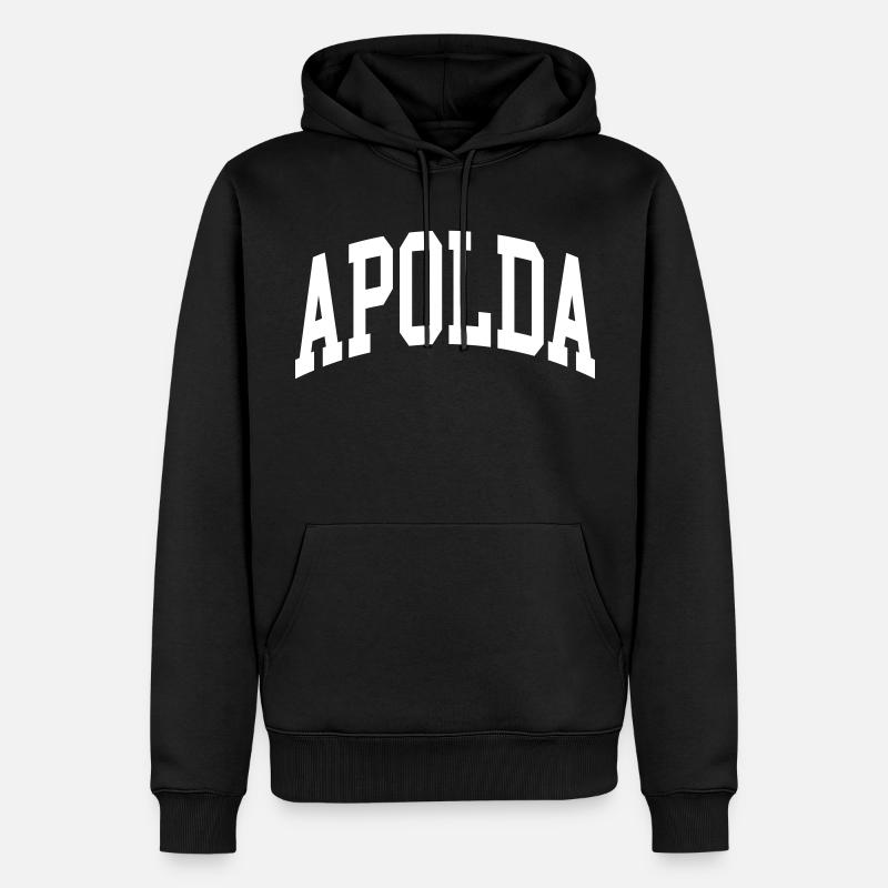 Apolda - Männer Premium Bio Hoodie - Schwarz