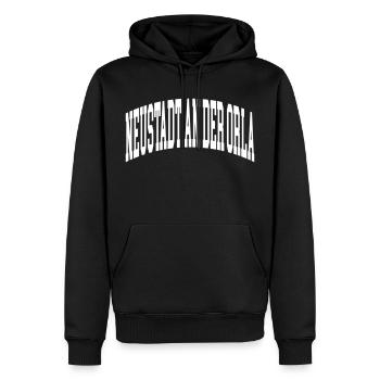 Neustadt an der Orla - Sweat à capuche Premium bio Homme - noir - Devant - Nico (187cm)