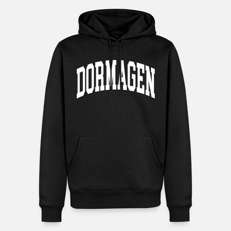 Dormagen - Männer Premium Bio Hoodie - Schwarz
