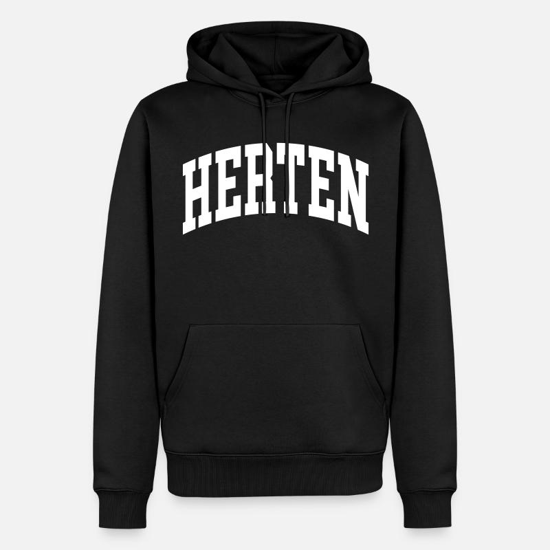 Herten - Sweat à capuche Premium bio Homme - noir