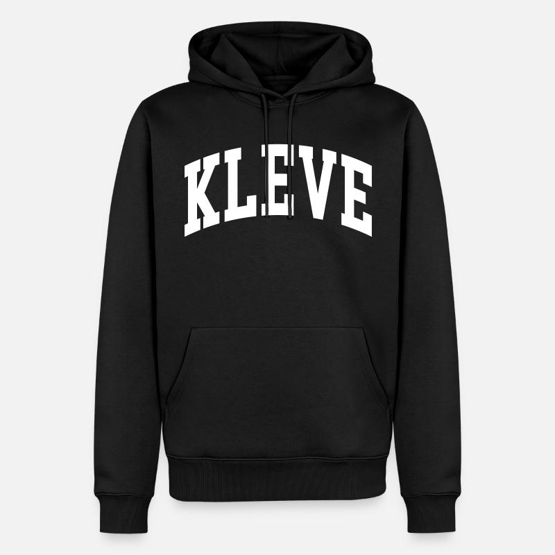 Kleve - Männer Premium Bio Hoodie - Schwarz