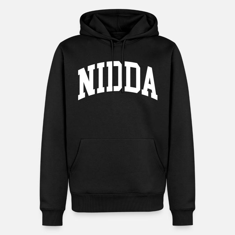 Nidda - Sweat à capuche Premium bio Homme - noir