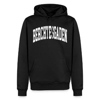 Berchtesgaden - Männer Premium Bio Hoodie - Schwarz - Vorne - Nico (187cm)