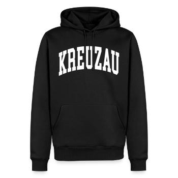 Szczecin - Sweat à capuche Premium bio Homme - noir - Devant - Nico (187cm)