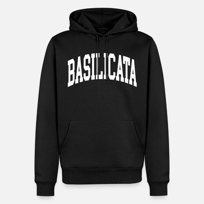 Basilicate - Sweat à capuche Premium bio Homme - noir