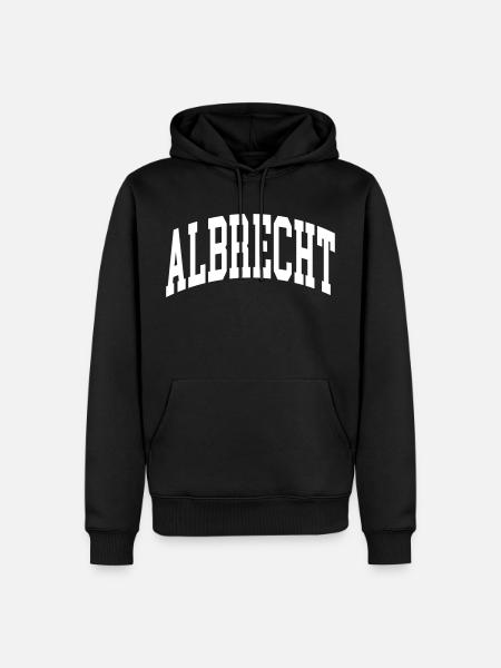 Albrecht - Männer Premium Bio Hoodie - Schwarz