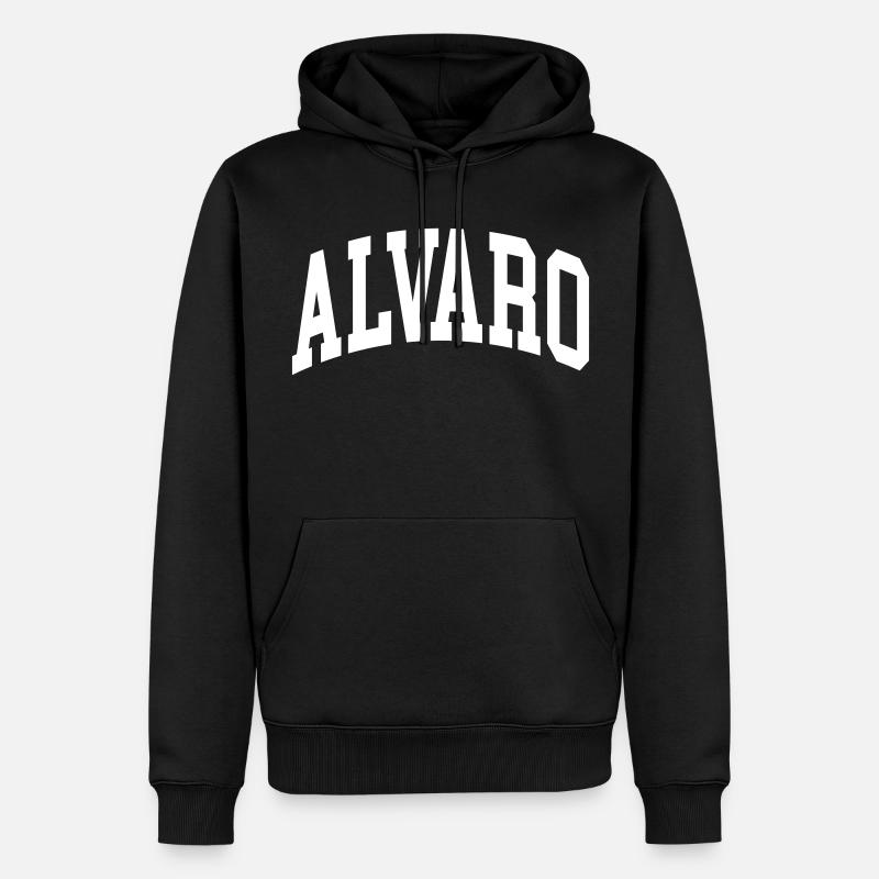 Alvaro - Männer Premium Bio Hoodie - Schwarz