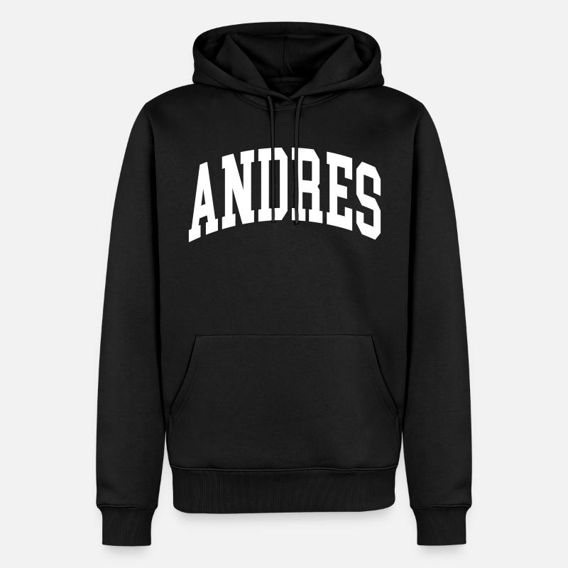 Andres - Männer Premium Bio Hoodie - Schwarz
