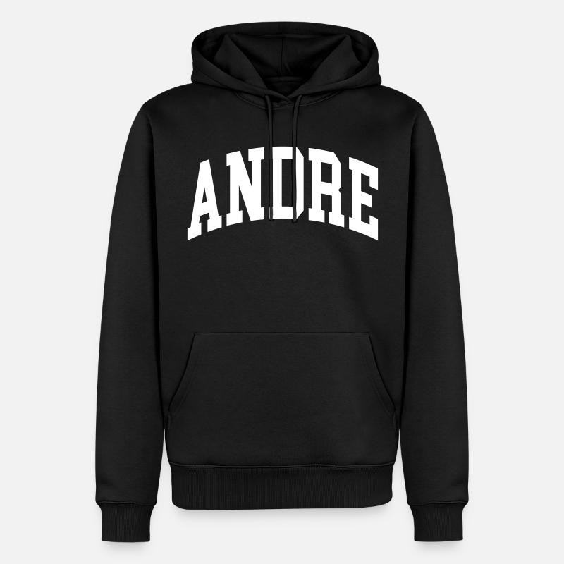 Andre - Männer Premium Bio Hoodie - Schwarz