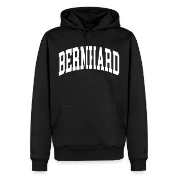 Bernhard - Männer Premium Bio Hoodie - Schwarz - Vorne - Nico (187cm)
