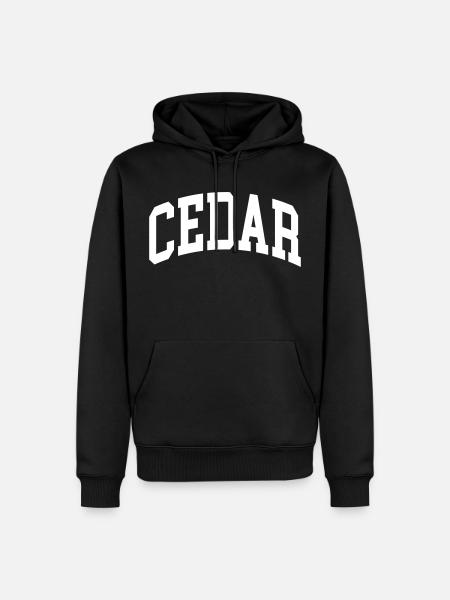 Cèdre - Sweat à capuche Premium bio Homme - noir