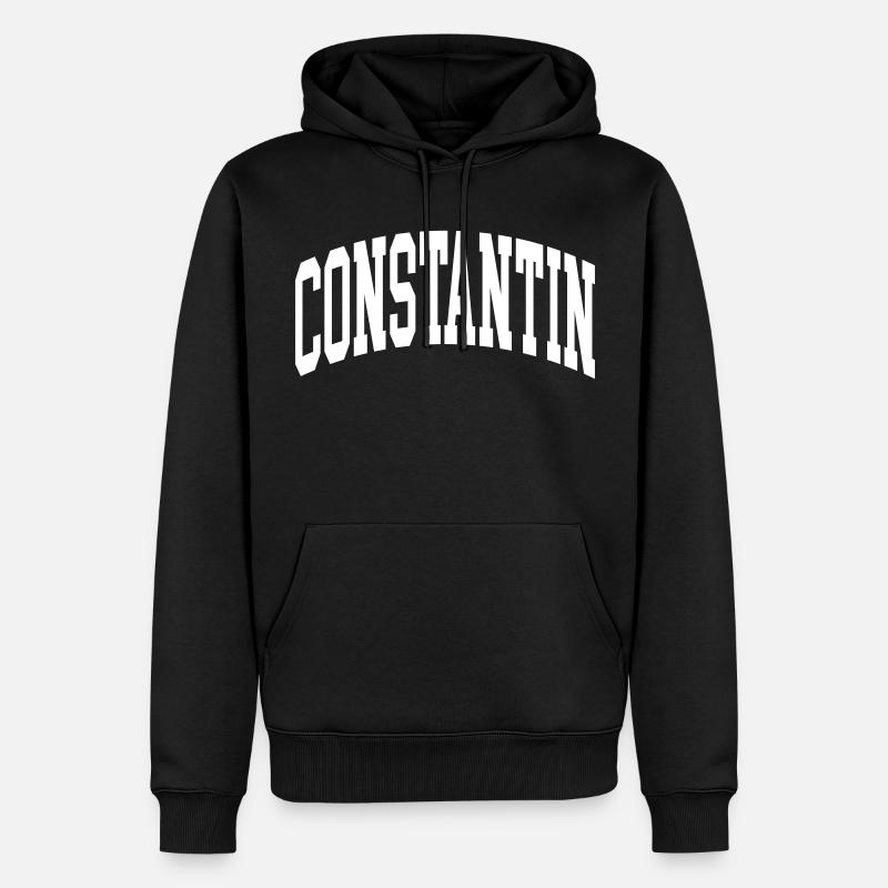 Constantin - Sweat à capuche Premium bio Homme - noir