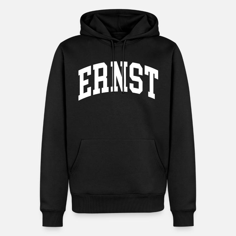 Ernst - Männer Premium Bio Hoodie - Schwarz