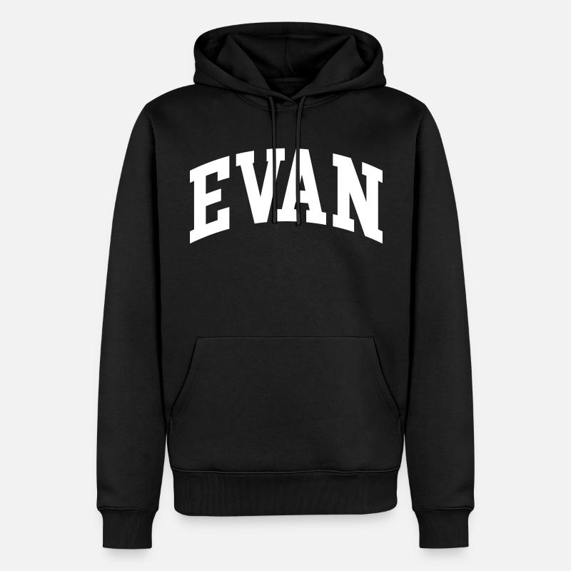 Evan - Sweat à capuche Premium bio Homme - noir