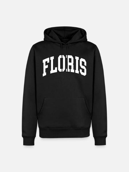 Floris - Sweat à capuche Premium bio Homme - noir