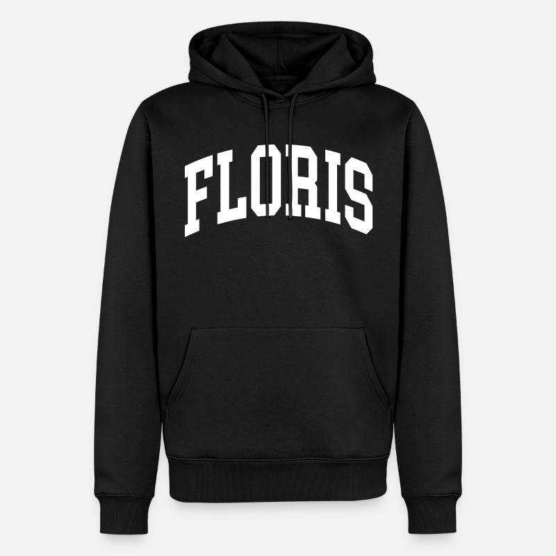 Floris - Sweat à capuche Premium bio Homme - noir
