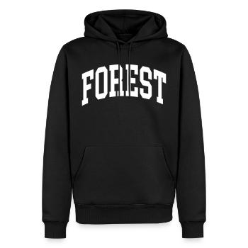 Forest - Männer Premium Bio Hoodie - Schwarz - Vorne - Nico (187cm)