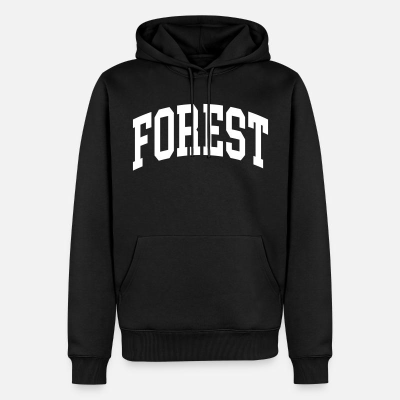 Forest - Männer Premium Bio Hoodie - Schwarz