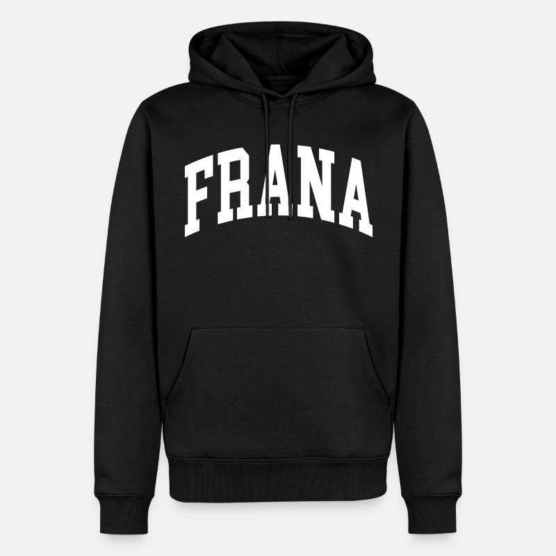 Frana - Sweat à capuche Premium bio Homme - noir