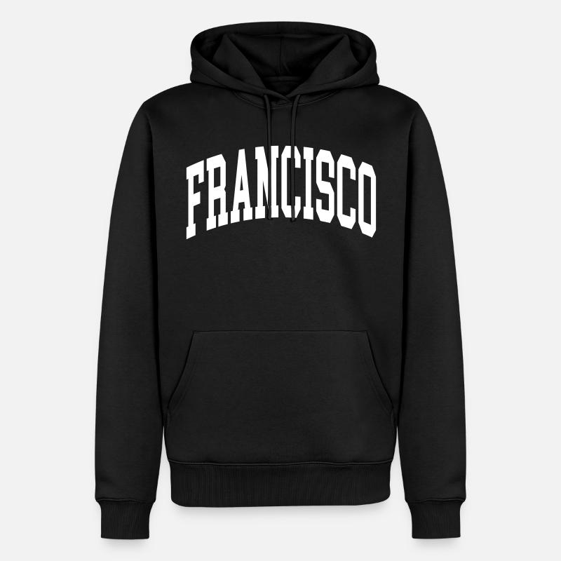 Francisco - Männer Premium Bio Hoodie - Schwarz