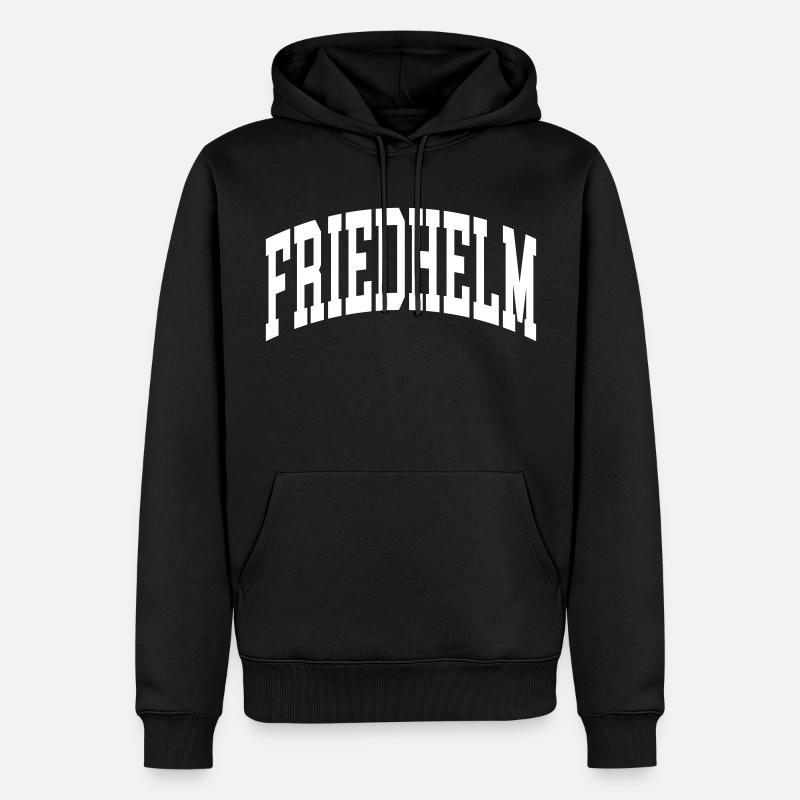 Friedhelm - Männer Premium Bio Hoodie - Schwarz