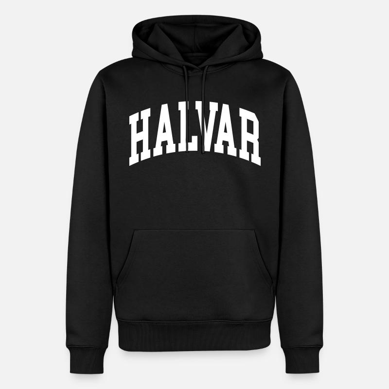 Halvar - Männer Premium Bio Hoodie - Schwarz