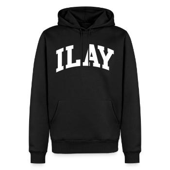 Ilay (en anglais seulement) - Sweat à capuche Premium bio Homme - noir - Devant - Nico (187cm)
