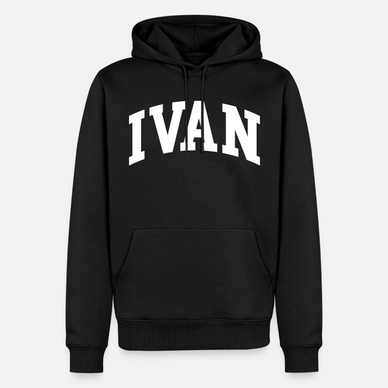 Ivan - Sweat à capuche Premium bio Homme - noir